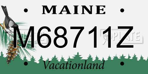 M68711Z Maine License Plate