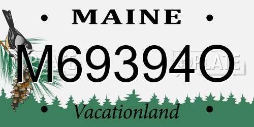 M69394O Maine License Plate