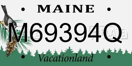 M69394Q Maine License Plate