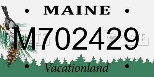M702429 Maine License Plate