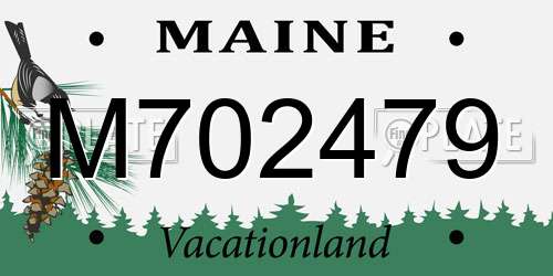M702479 Maine License Plate