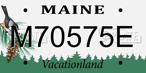 M70575E Maine License Plate