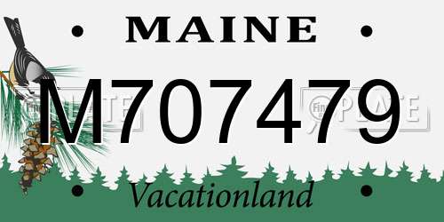 M707479 Maine License Plate