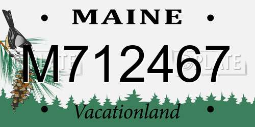 M712467 Maine License Plate
