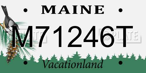 M71246T Maine License Plate