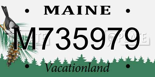 M735979 Maine License Plate