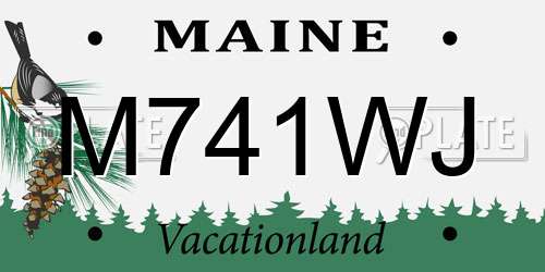 M741WJ Maine License Plate