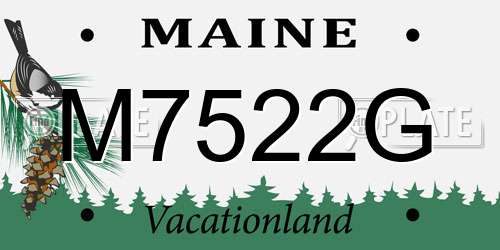 M7522G Maine License Plate
