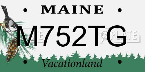 M752TG Maine License Plate