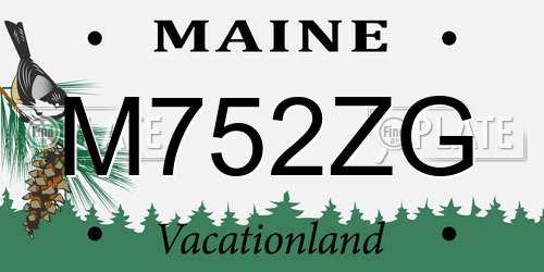 M752ZG Maine License Plate