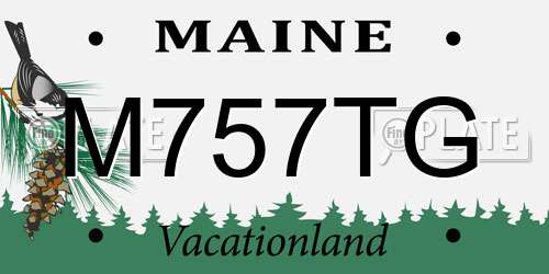 M757TG Maine License Plate