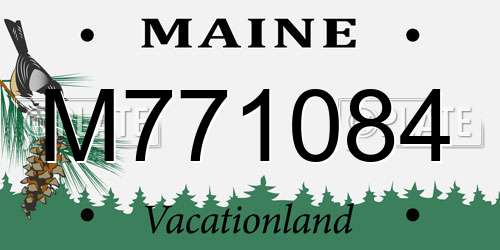 M771084 Maine License Plate