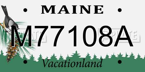 M77108A Maine License Plate