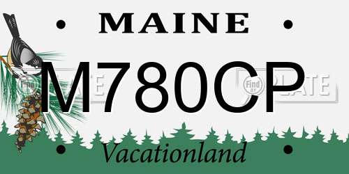 M780CP Maine License Plate