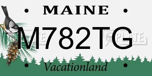 M782TG Maine License Plate