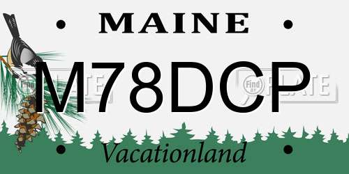 M78DCP Maine License Plate