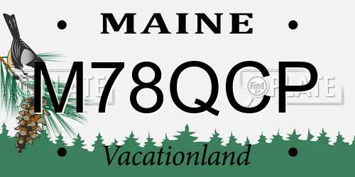 M78QCP Maine License Plate