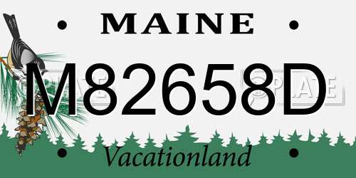 M82658D Maine License Plate