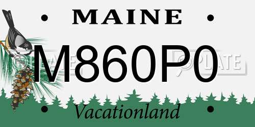 M860P0 Maine License Plate