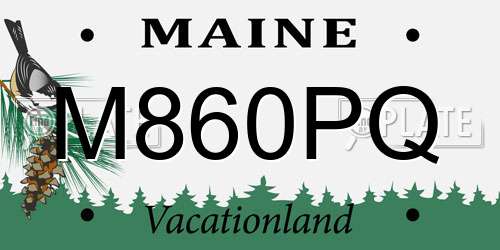 M860PQ Maine License Plate