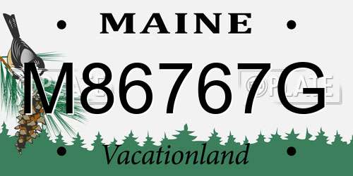 M86767G Maine License Plate