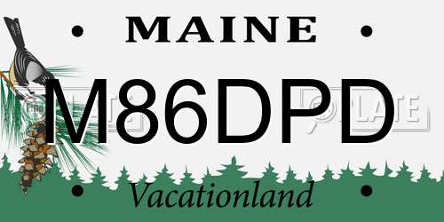 M86DPD Maine License Plate