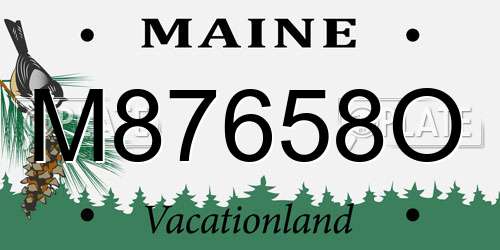 M87658O Maine License Plate