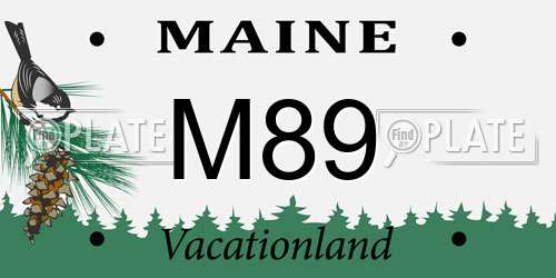 M89 Maine License Plate