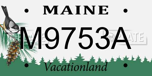 M9753A Maine License Plate