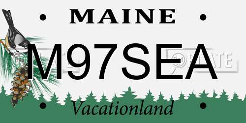 M97SEA Maine License Plate