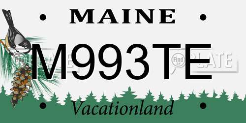 M993TE Maine License Plate