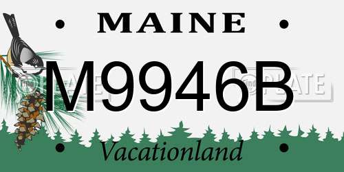 M9946B Maine License Plate