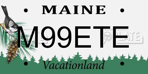 M99ETE Maine License Plate