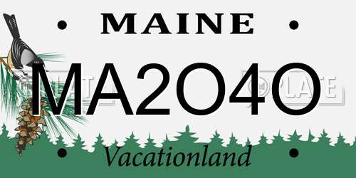 MA2O4O Maine License Plate