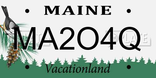 MA2O4Q Maine License Plate