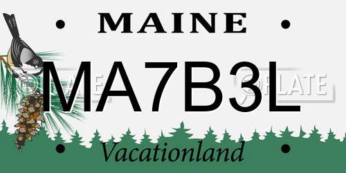 MA7B3L Maine License Plate