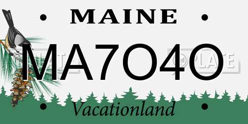 MA7O4O Maine License Plate