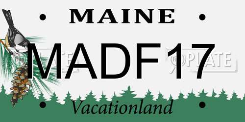 MADF17 Maine License Plate