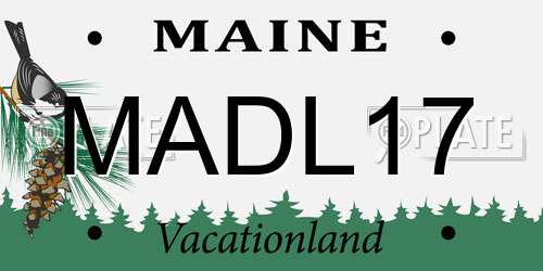 MADL17 Maine License Plate