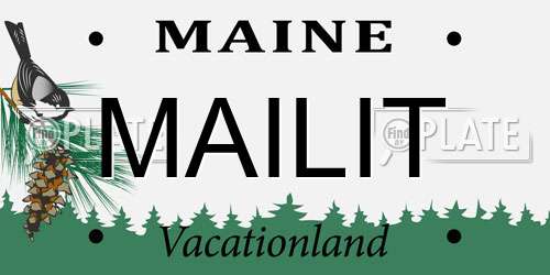 MAILIT Maine License Plate