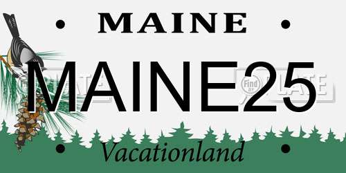MAINE25 Maine License Plate