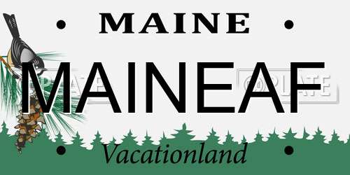 MAINEAF Maine License Plate