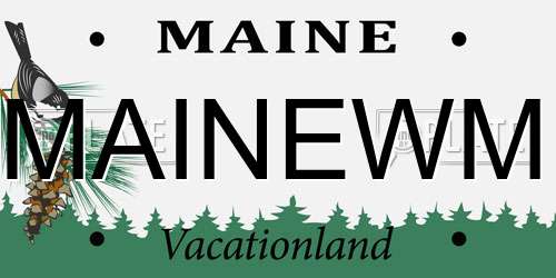 MAINEWM Maine License Plate