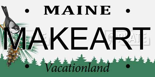 MAKEART Maine License Plate