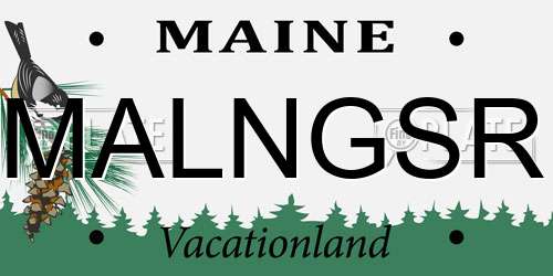MALNGSR Maine License Plate
