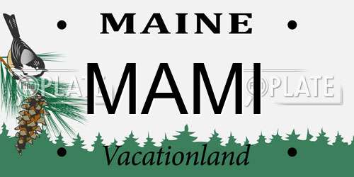 MAMI Maine License Plate