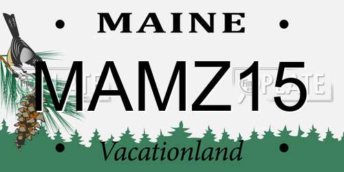 MAMZ15 Maine License Plate