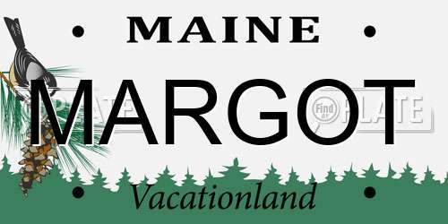 MARGOT Maine License Plate