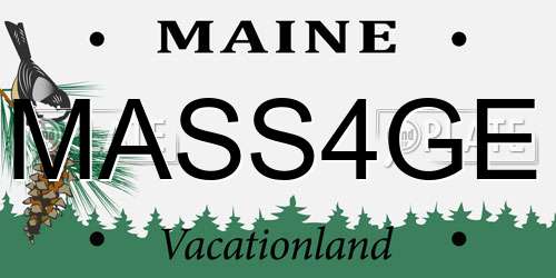 MASS4GE Maine License Plate