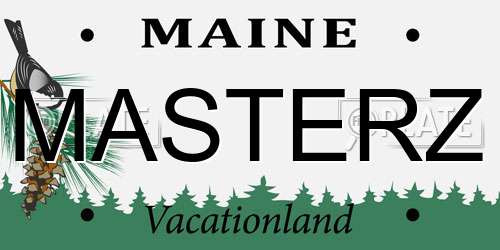 MASTERZ Maine License Plate